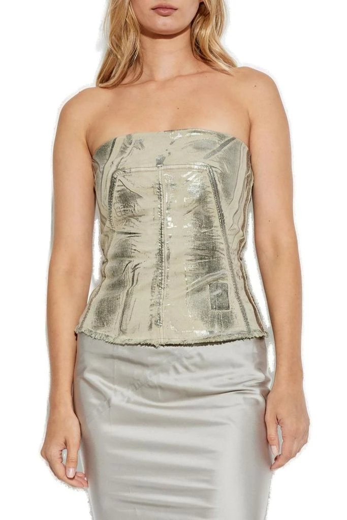 Rick Owens Rick Owens DRKSHDW Bustier Frayed-Hem Top 2