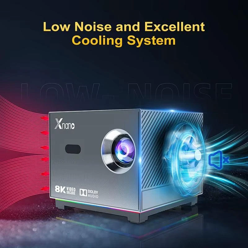 DIGICLAR 300 ANSI Lumens 8K/4K WiFi 5G Voice Remote Portable Smart Movie Projector with LED Lighting and Built-In Bluetooth 5.0 Apps 5