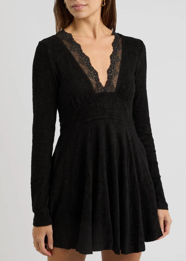 knee length dresses for ladies FREE PEOPLE MANDELINE BLACK MINI
