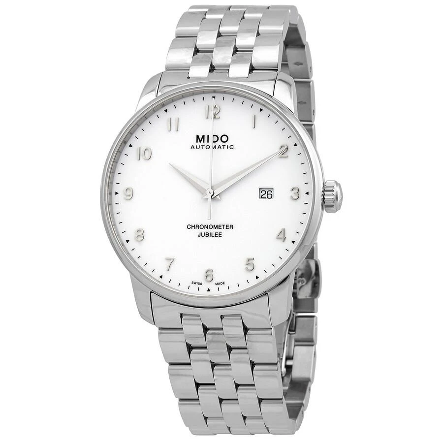 MIDO Baroncelli Automatic Chronometer White Dial Men
s Watch M0376081101200