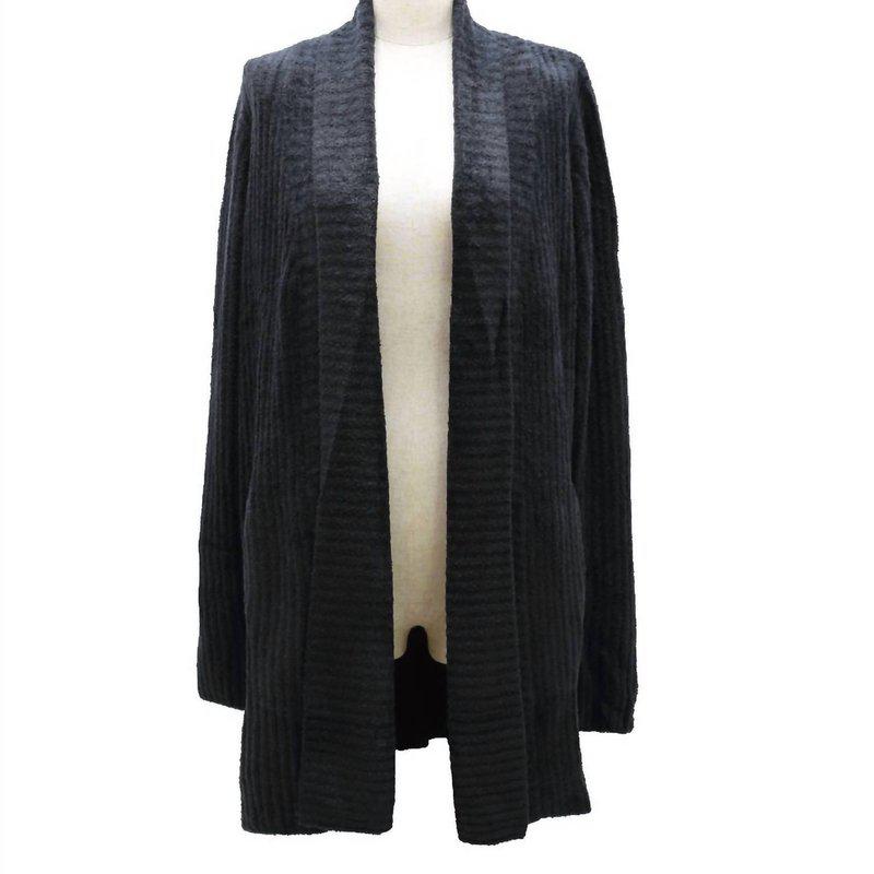 BAREFOOT DREAMS Cozychic Lite Montecito Cardi In Black