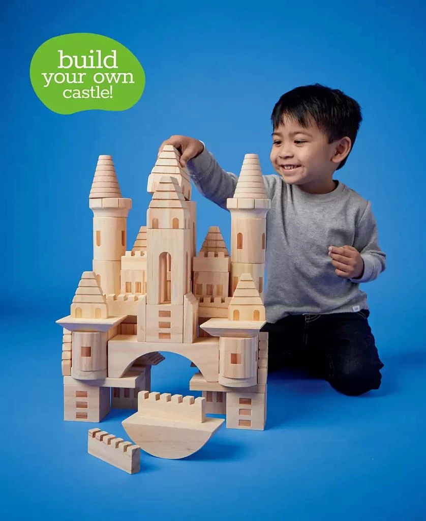 Geoffrey's Toy Box Solid Pine Wooden Castle Block Play Set, Created for Macy's 5
