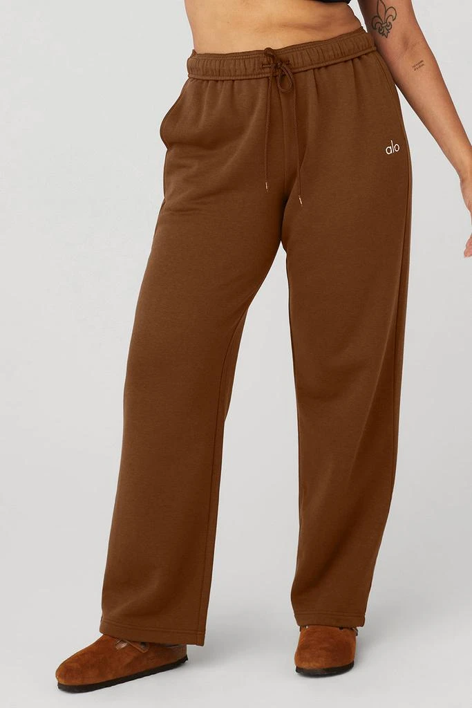 Alo Accolade Straight Leg Sweatpant - Cinnamon Brown 5