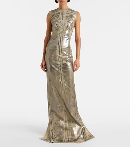 Rick Owens Coated denim maxi dress 2