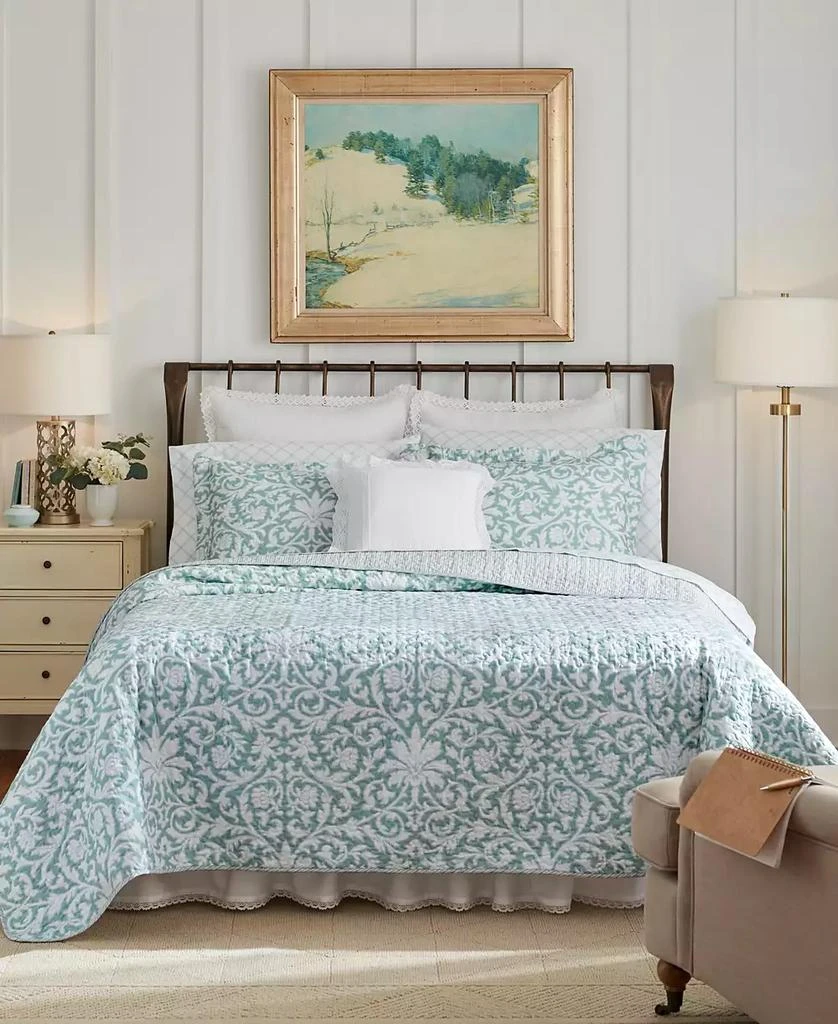 Laura Ashley Mia Cotton Reversible 3 Piece Quilt Set, Full/Queen 6