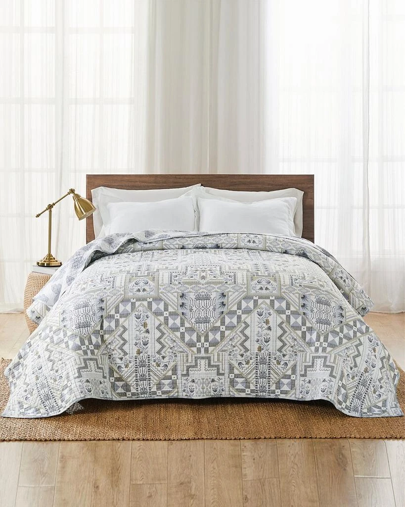 Johnny Was Santa Fe Reversible Linen-Blend Quilt 1