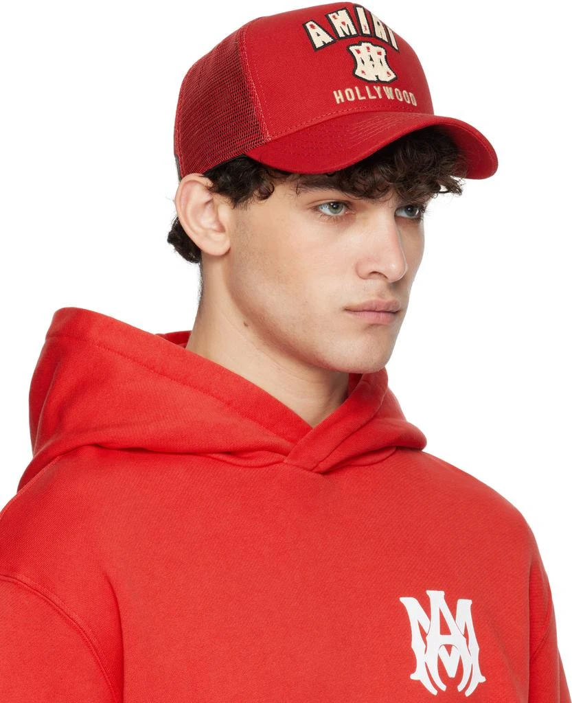 AMIRI Red 'MA' Hollywood Trucker Cap 2
