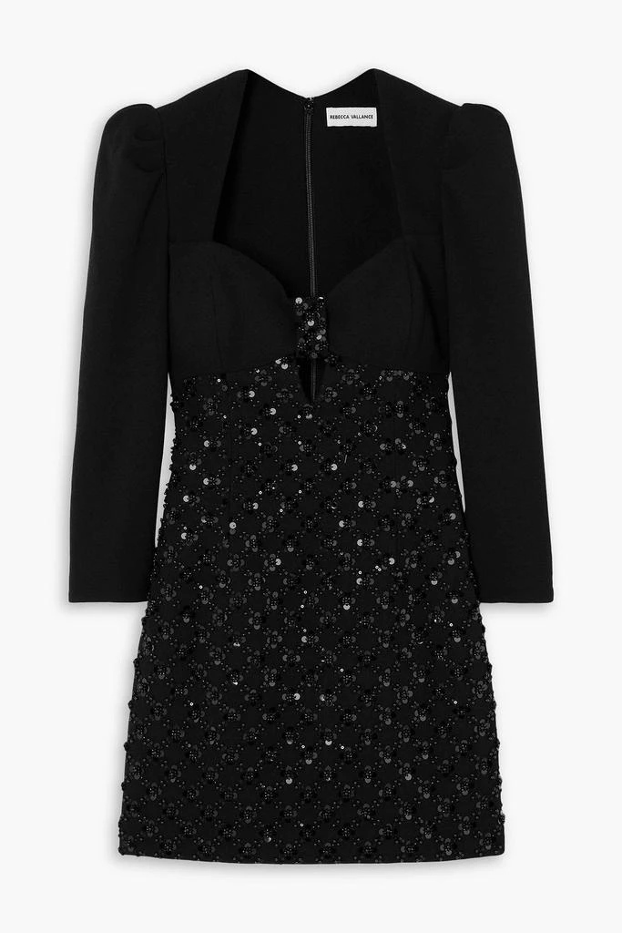 REBECCA VALLANCE Marie cutout embellished cady mini dress 1