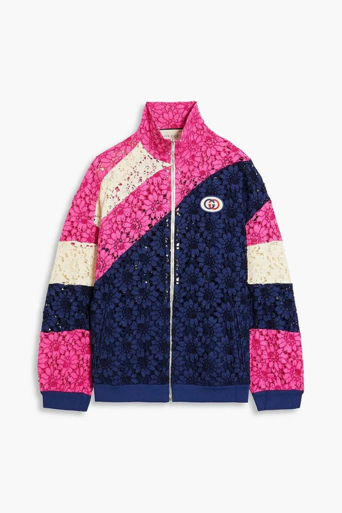 Gucci Color-block corded lace jacket 1