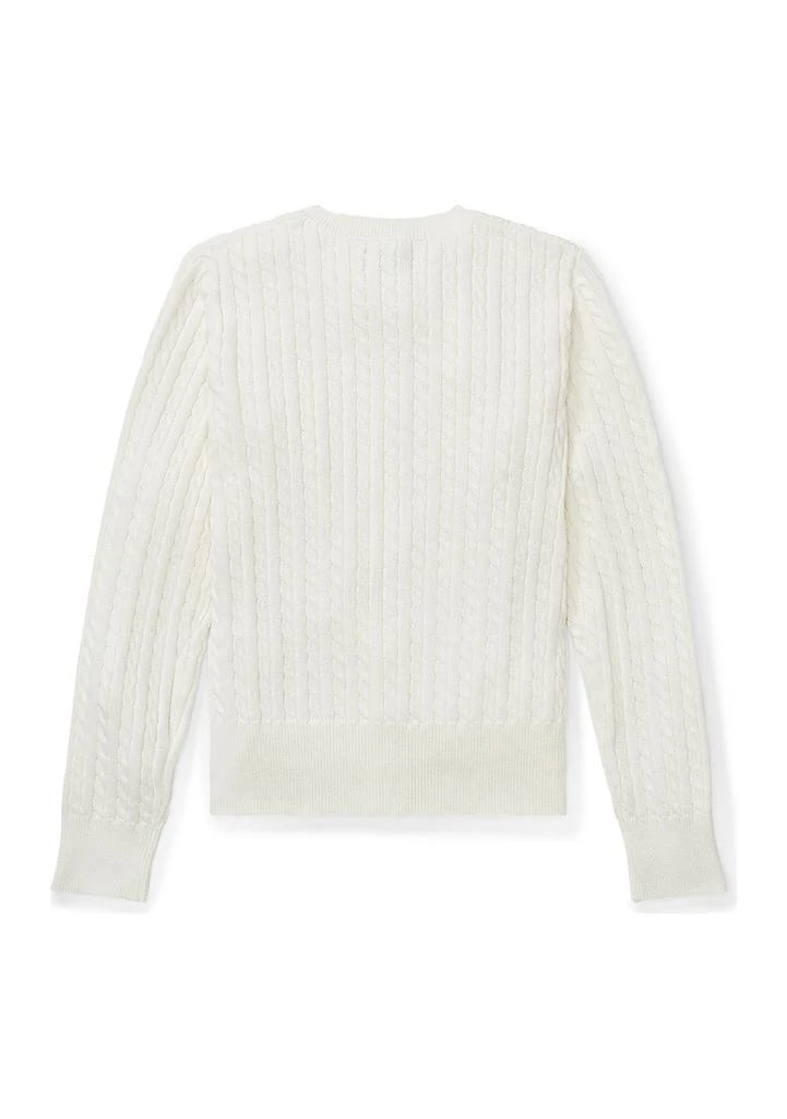 Ralph Lauren Girls 7-16 Mini-Cable Cotton Cardigan 2