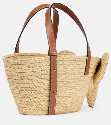 Loewe Elephant Small raffia basket bag 4