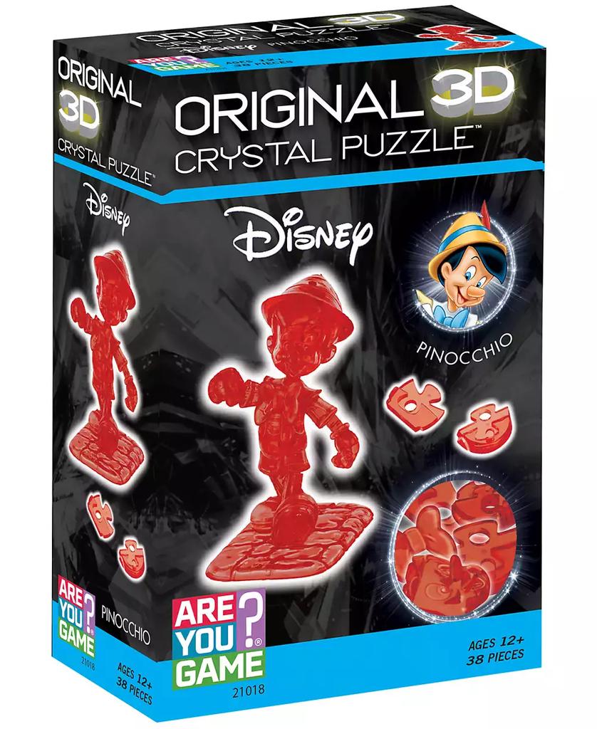 AreYouGame 3D Disney Pinocchio Crystal Puzzle Set, 38 Piece