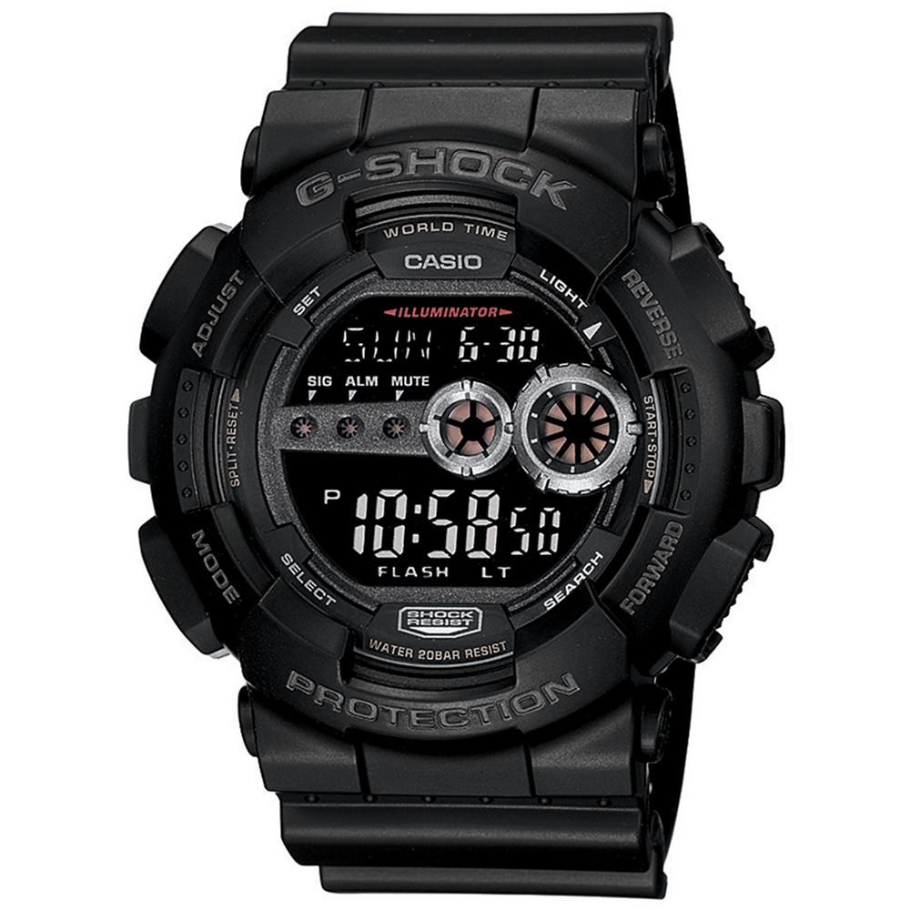 G-Shock Men's XL Digital Black Resin Strap Watch GD100-1B