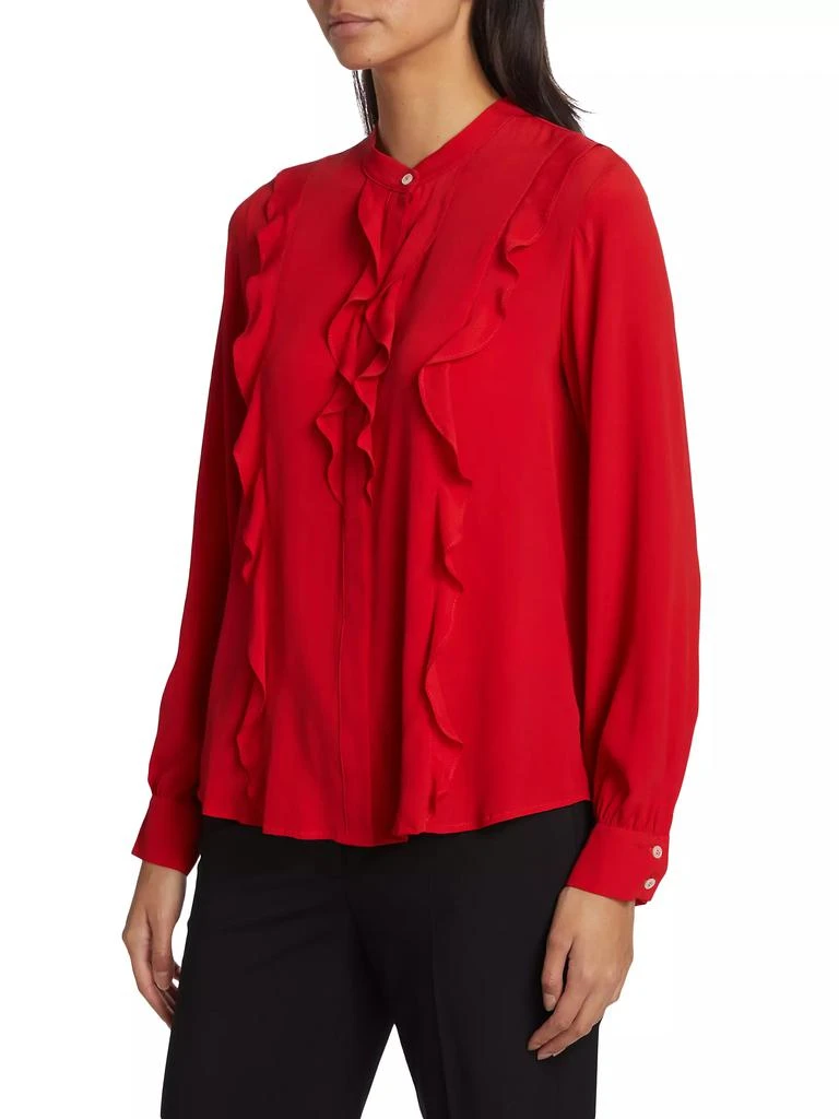 Marella Aguzze Ruffled Silk Blouse 4