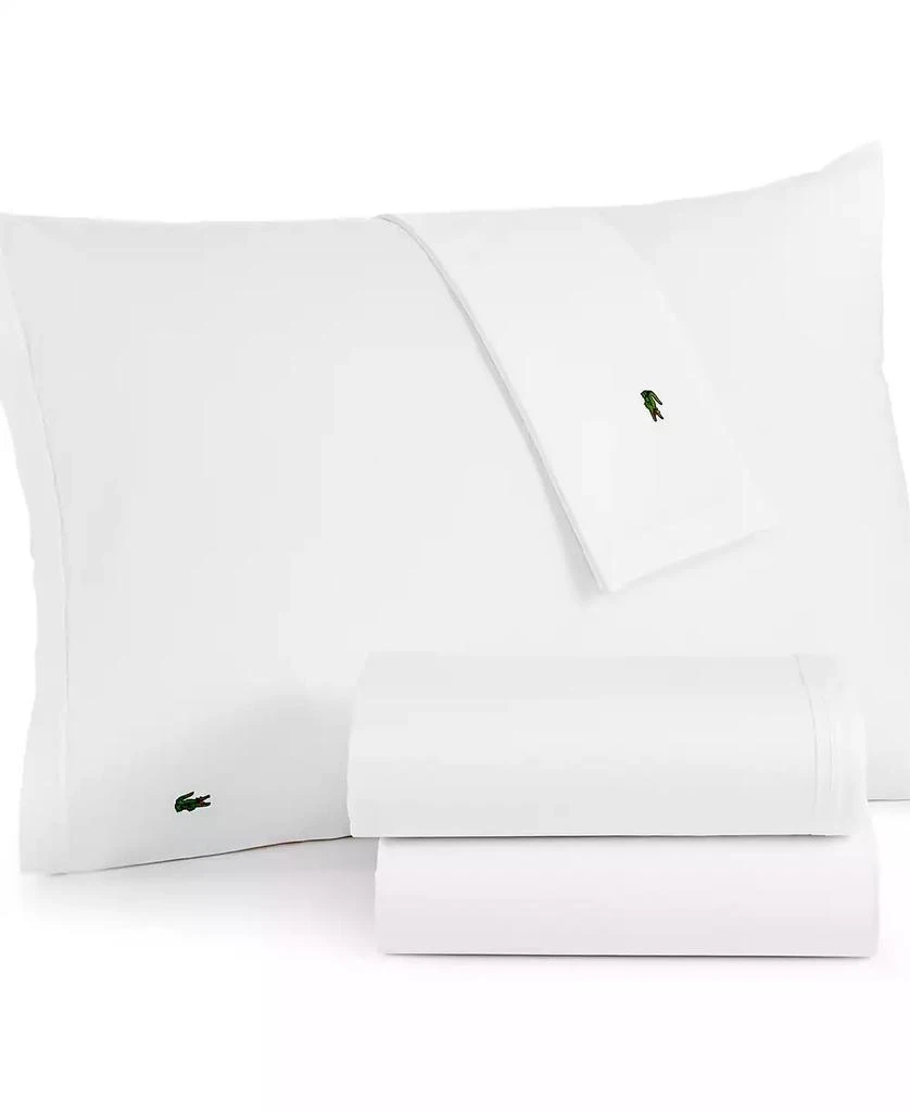 Lacoste Home Solid Cotton Percale 4-Pc. Sheet Sets 1