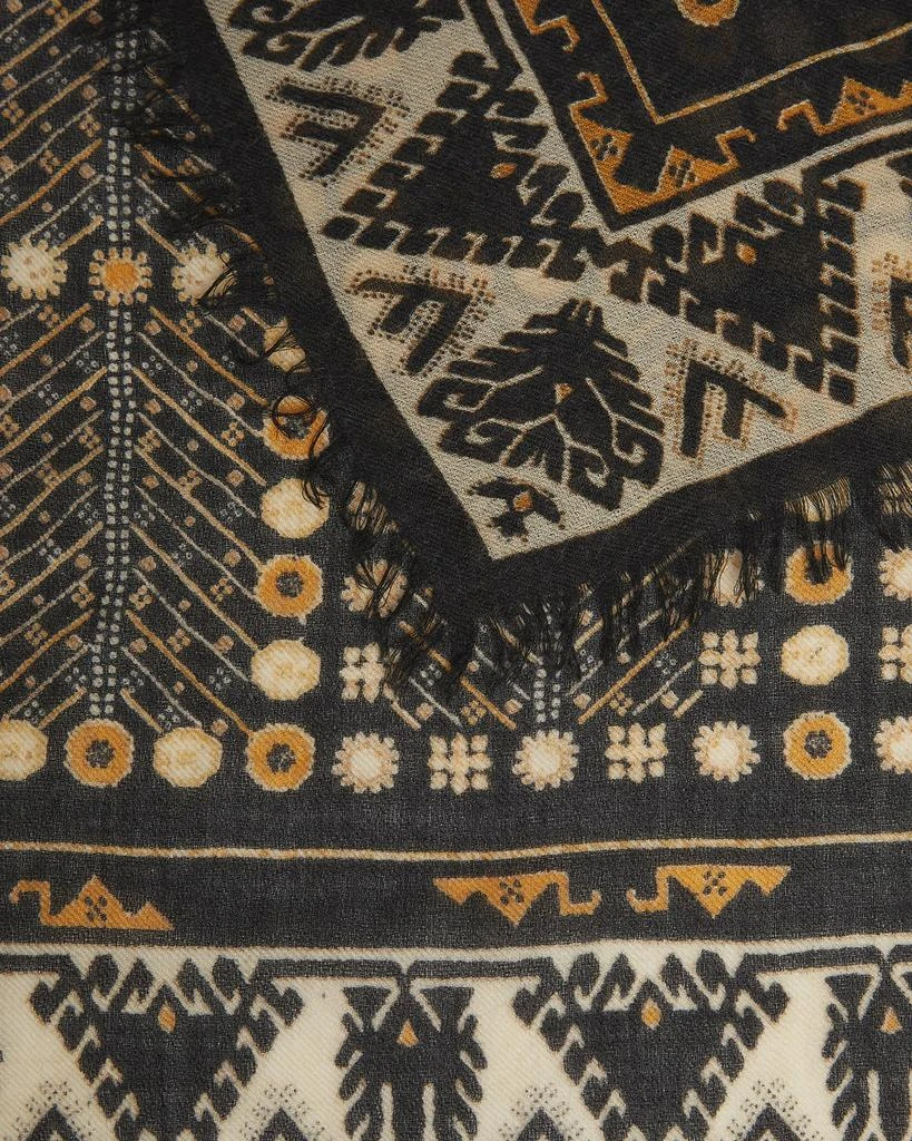 Isabel Marant Printed Cashmere & Wool Fringe Scarf 4