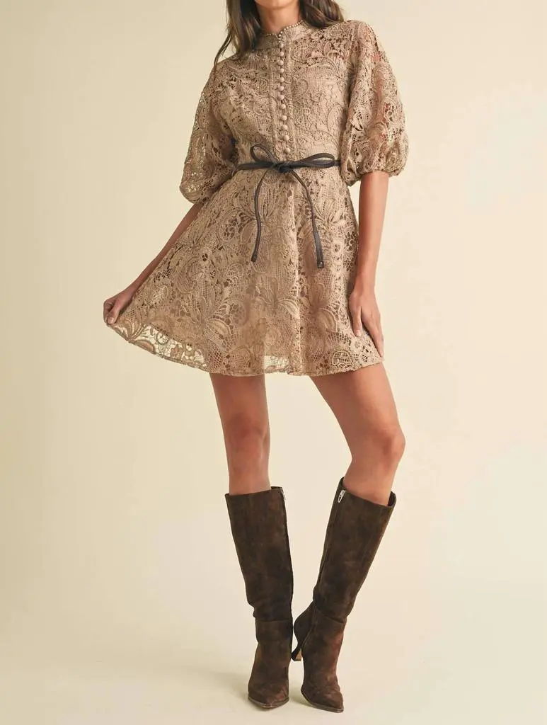 EB Luxe Eb Luxe - Kamilla Crochet Lace Mini Dress 2
