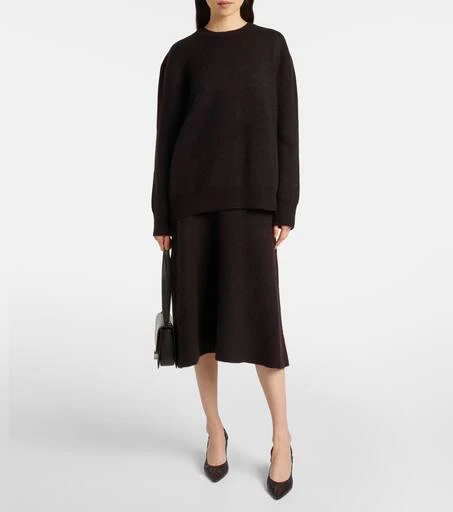 The Row Ivanka cashmere and silk midi skirt 2