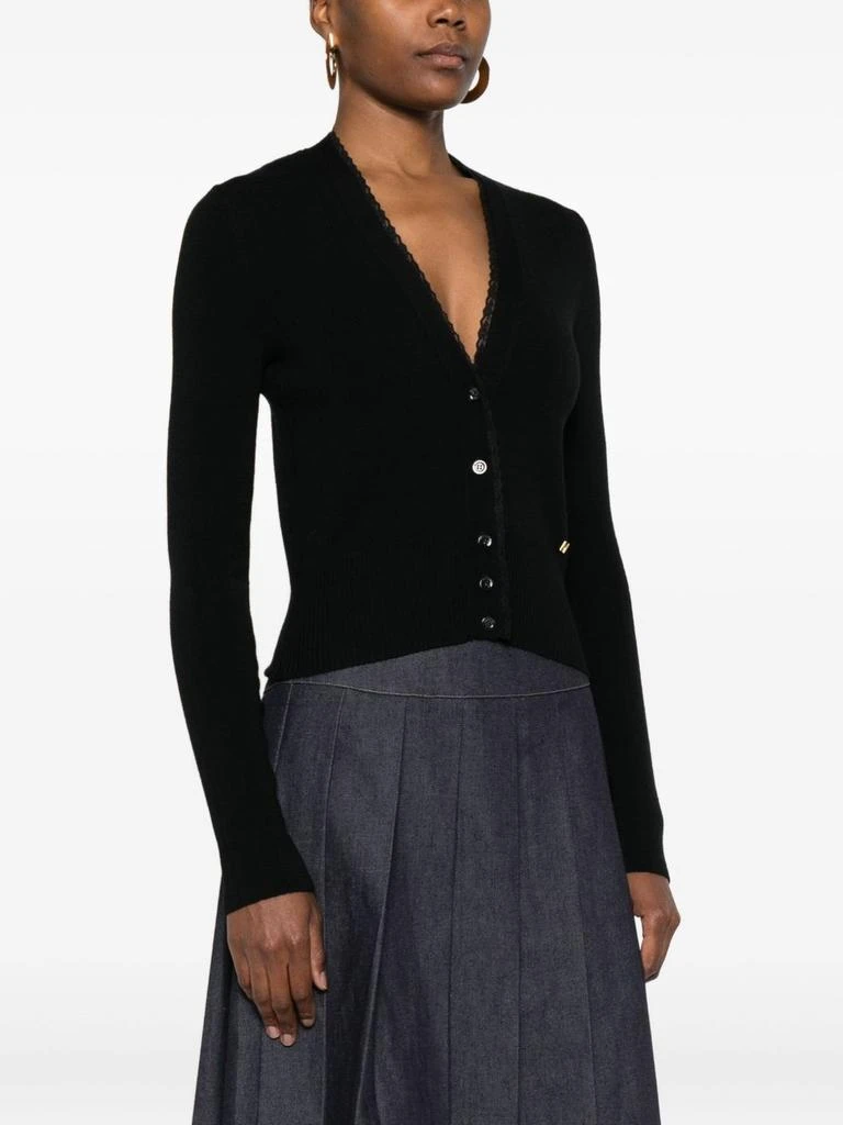 Moschino Cropped Black Wool Cardigan 3