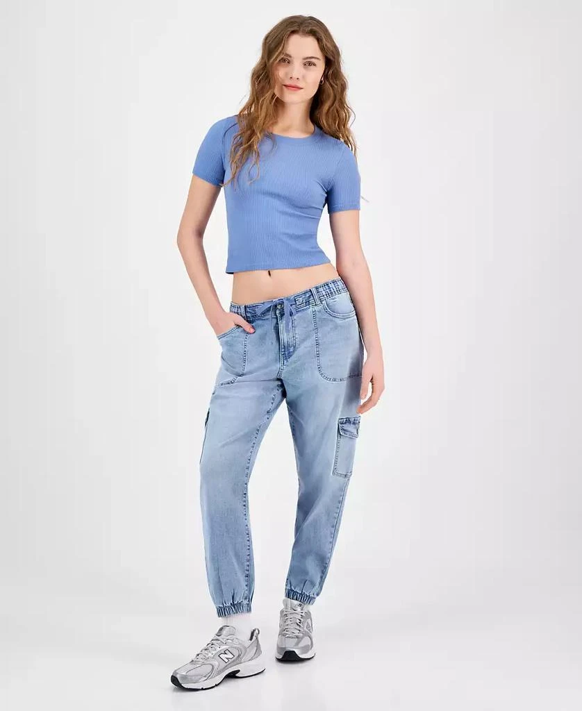 Celebrity Pink Juniors' Denim Cargo Joggers 1