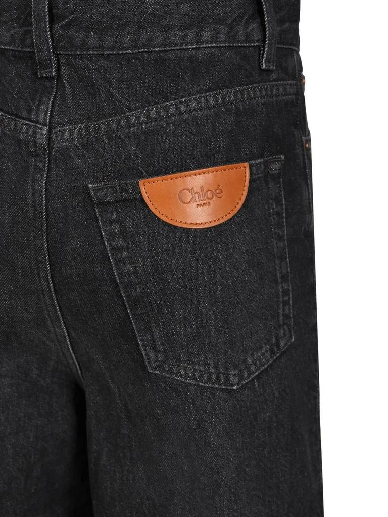 Chloé Chloé Logo Patch Wide-Leg Jeans 5
