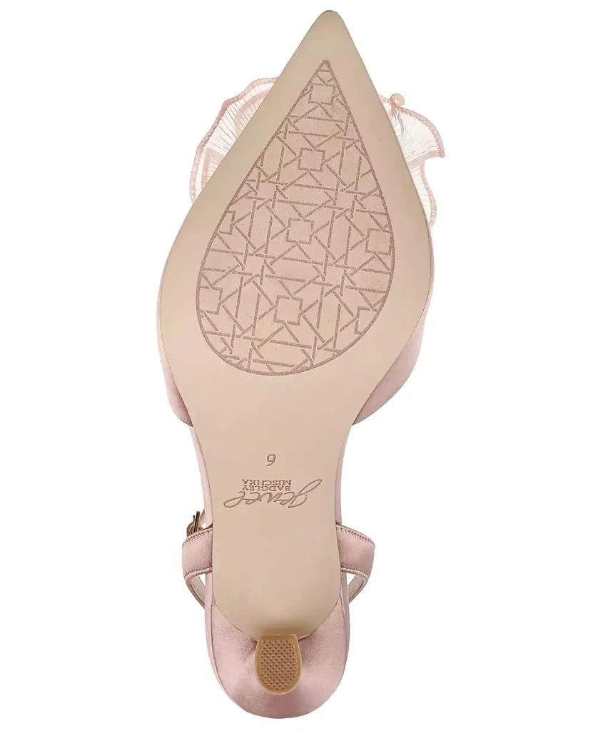Badgley Mischka Women's Taylee Ankle Strap Flower Pumps 10