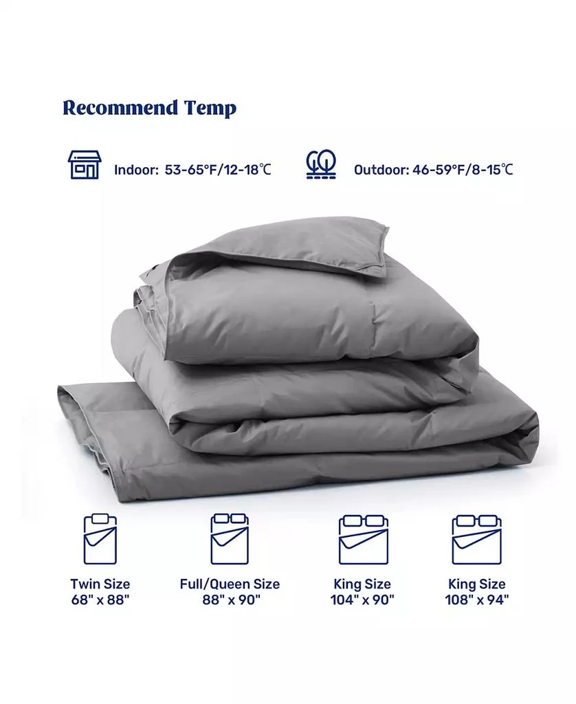 UNIKOME Cotton Goose Down Feather Fiber Comforter 5