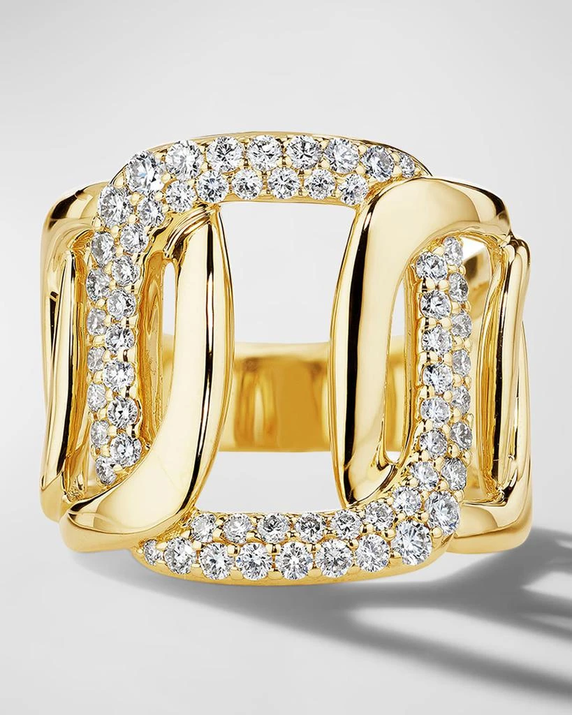 Mimi So 18K Yellow Gold 5 Link Pave Diamond Ring 1