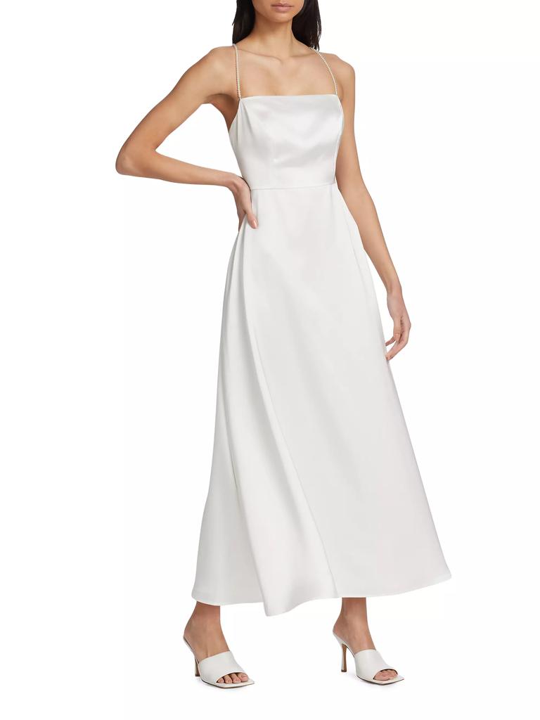 HVN Emma Faux-Pearl Embellished Dress