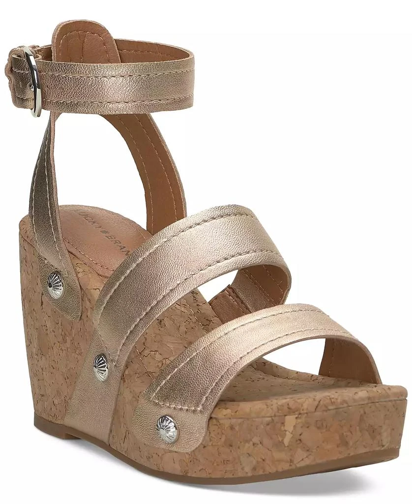Lucky Brand Women's Valintina Strappy Platform Wedge Sandals 1