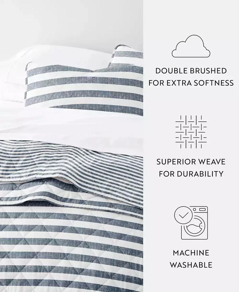 IENJOY HOME Classic Stripe Reversible 2-Pc. Quilt Set 5