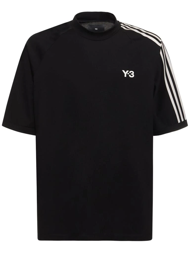 Y-3 3-stripe Logo Cotton T-shirt 1