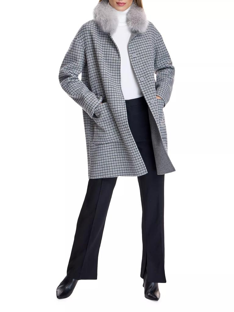 Maximilian Reversible Shearling-Collar Coat