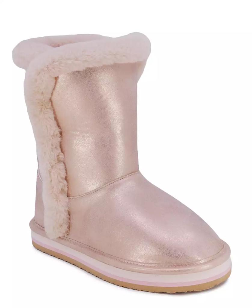 Sugar Big and Little Girls Milhoja Sueded Faux Fur Cozy Boots