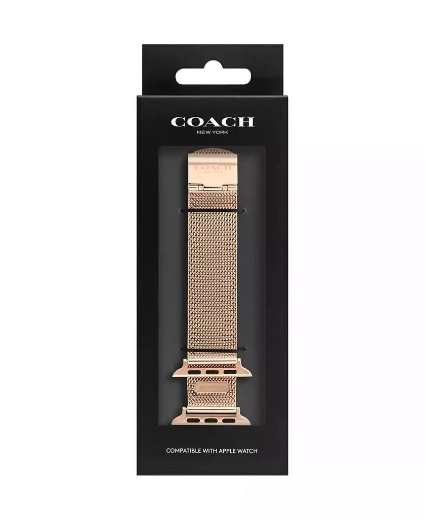 COACH Rose Gold-Tone Mesh Bracelet 38/40/41mm Apple Watch Band 4