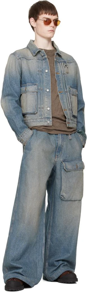 Reese Cooper Blue Washed Trucker Denim Jacket 4