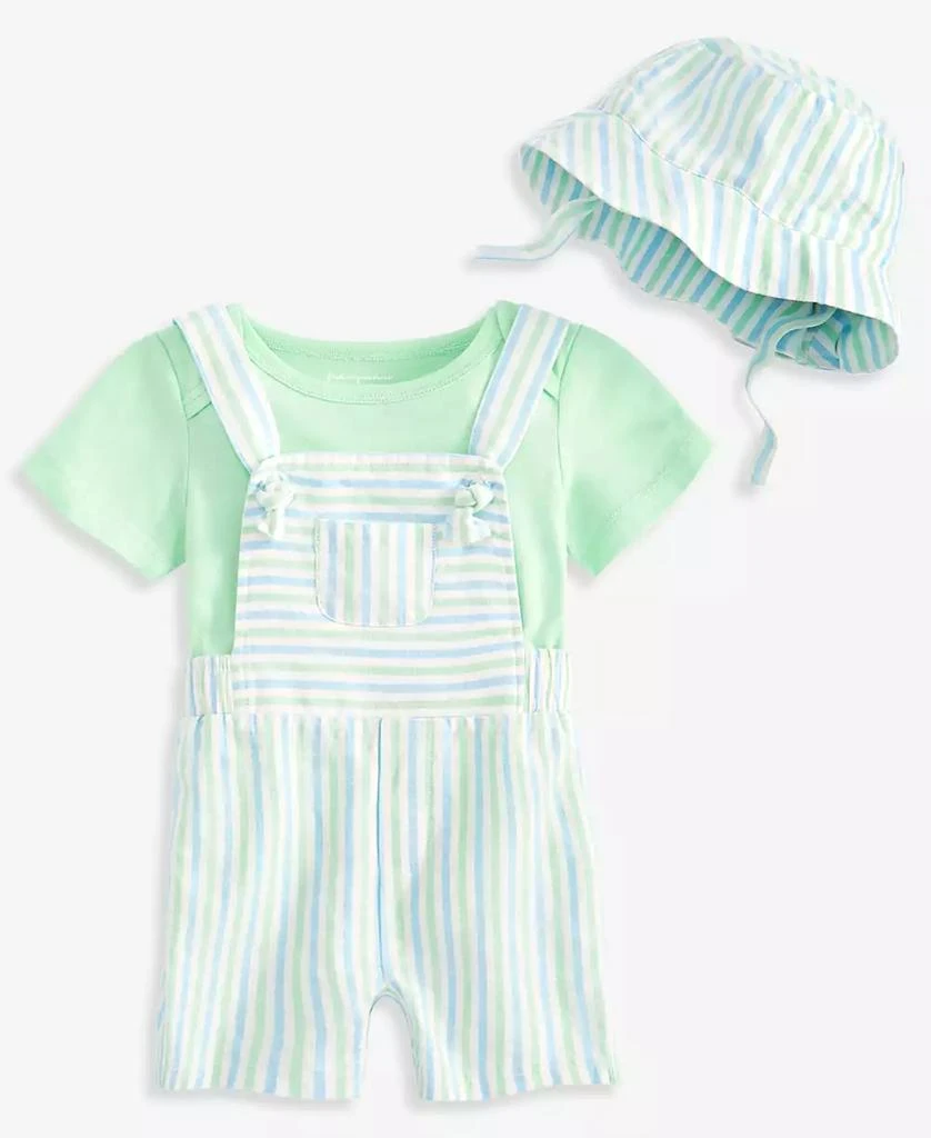 First Impressions Baby Boys Palm Springs T-Shirt, Shortall & Hat, Created for Macy's 1