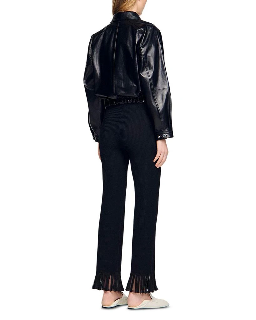 Sandro Lambskin Leather Jacket 3