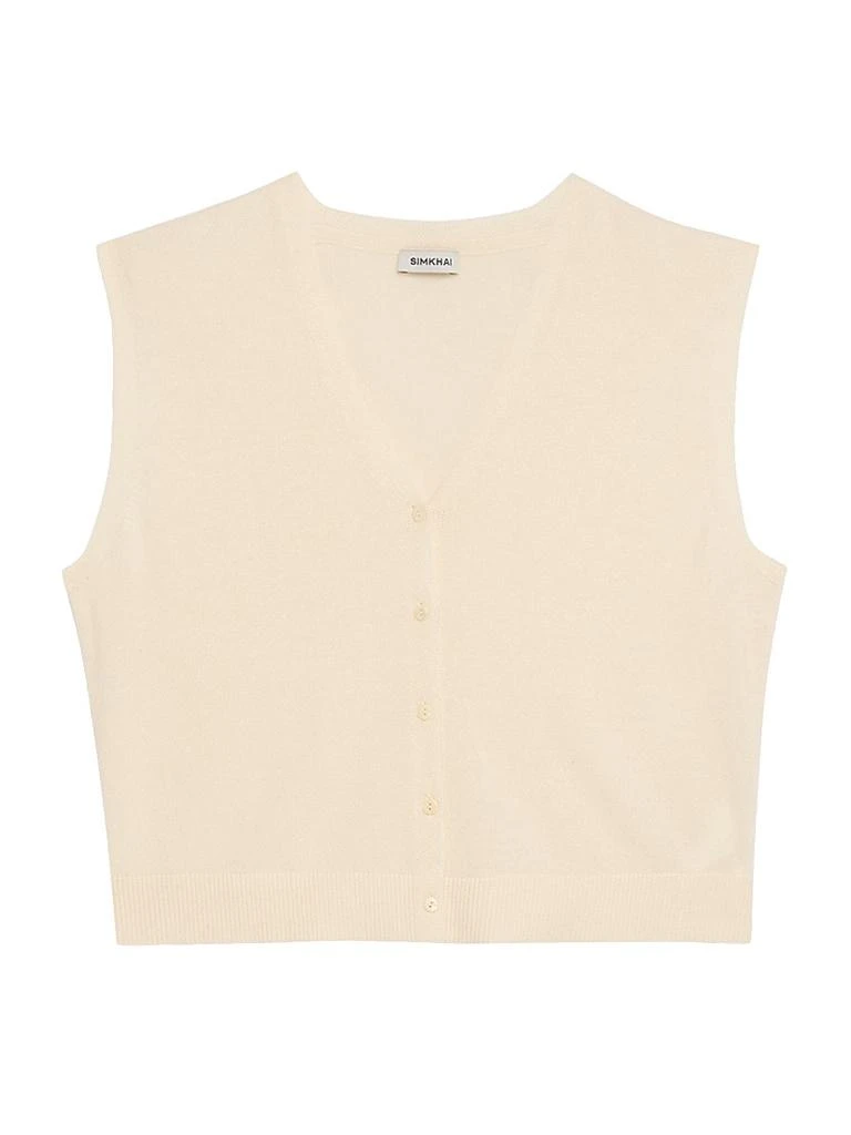 SIMKHAI Rozzi Cashmere V-Neck Vest 1