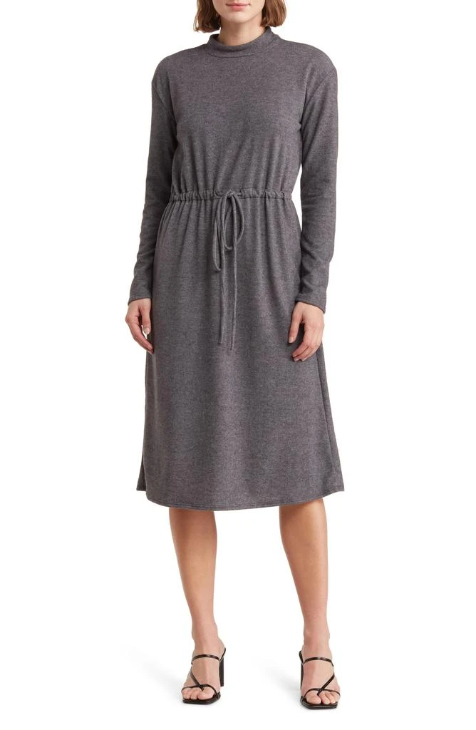 GO COUTURE Long Sleeve Drawstring Waist Dress 1