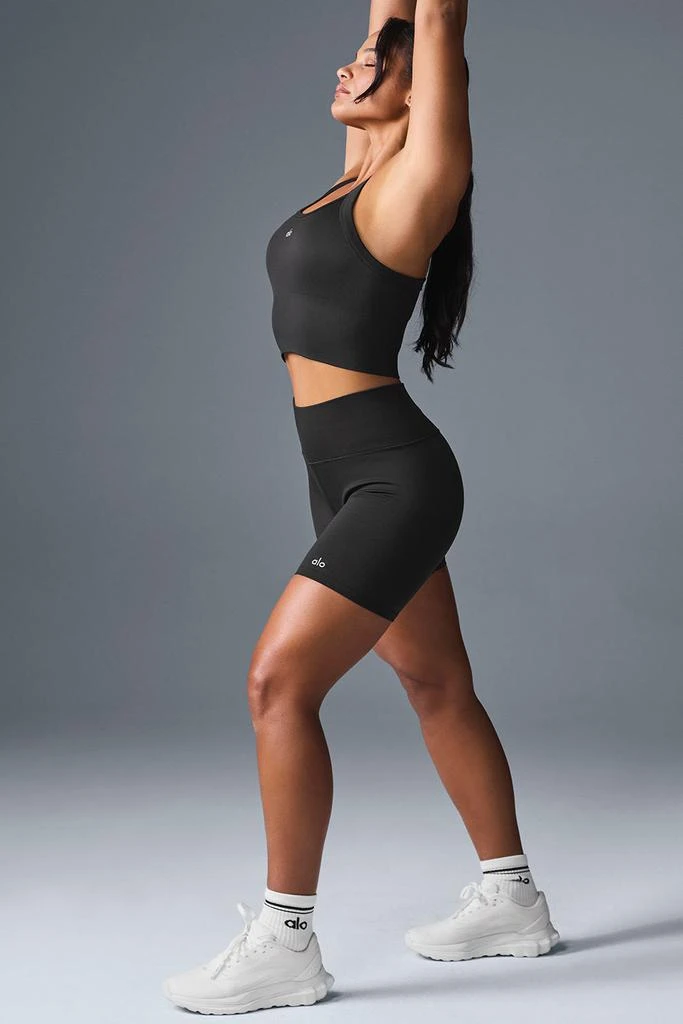 Alo Seamless Ribbed Favorite Bra Tank - Black 9