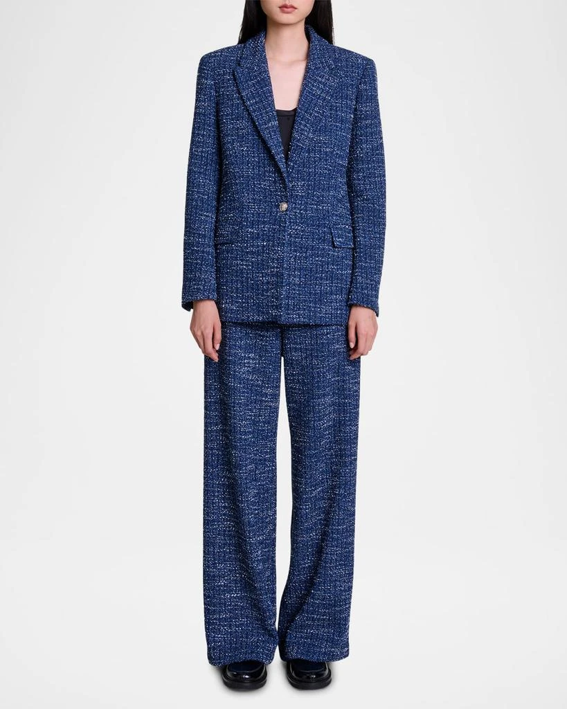 Maje Volicy Metallic Tweed Blazer 2