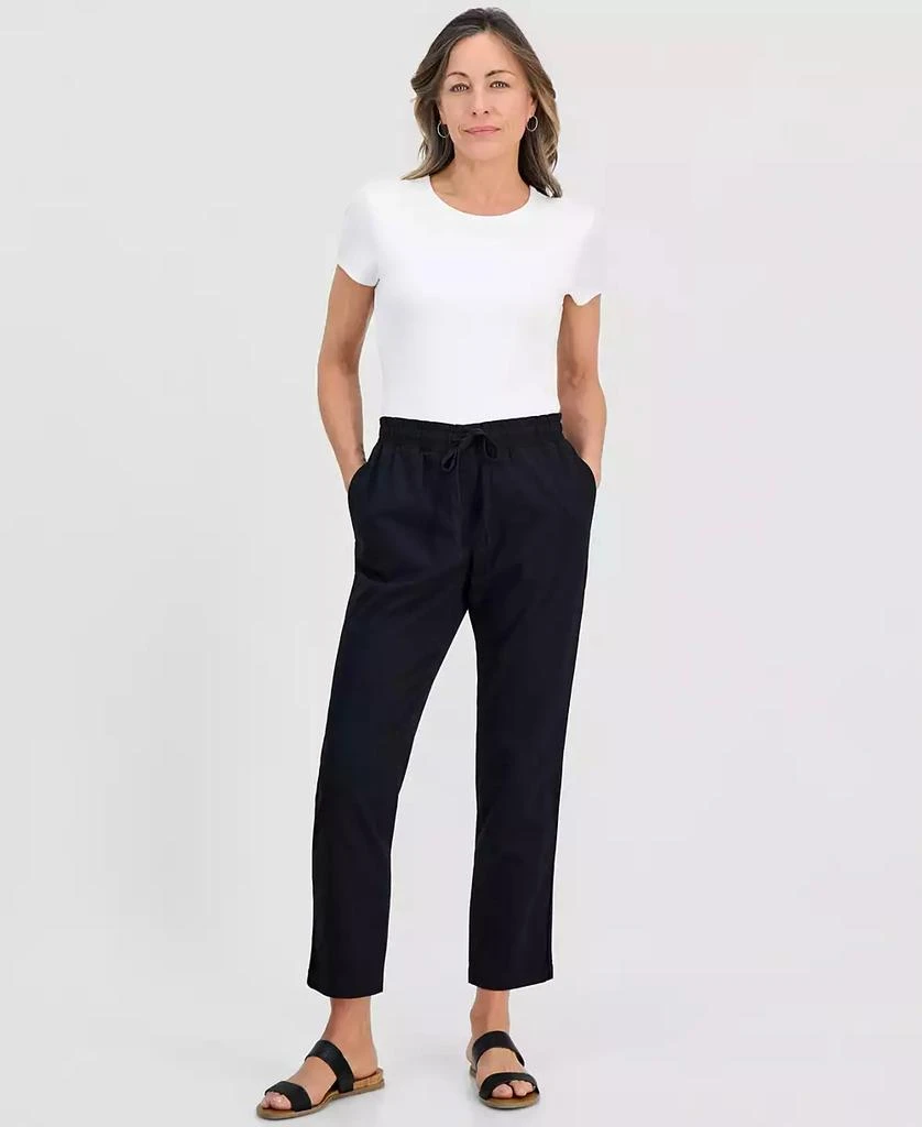 Style 
Co Petite Twill-Tape Tapered Pull-On Pants, Macy
s Exclusive