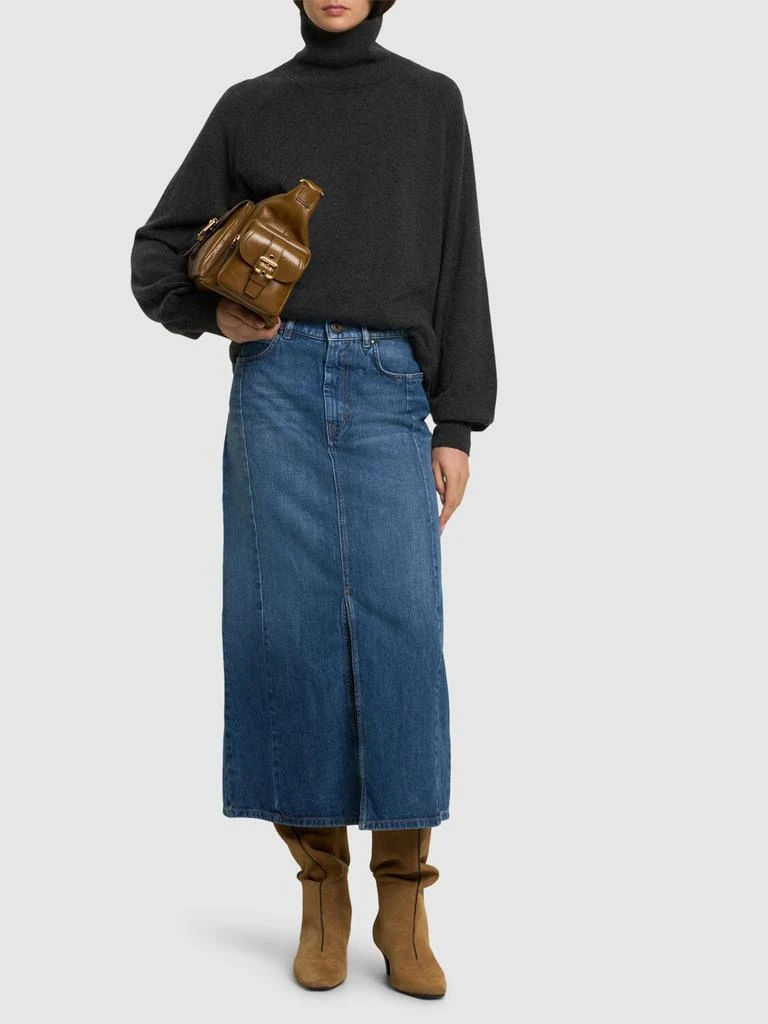 Weekend Max Mara Gesso Denim Midi Skirt 1