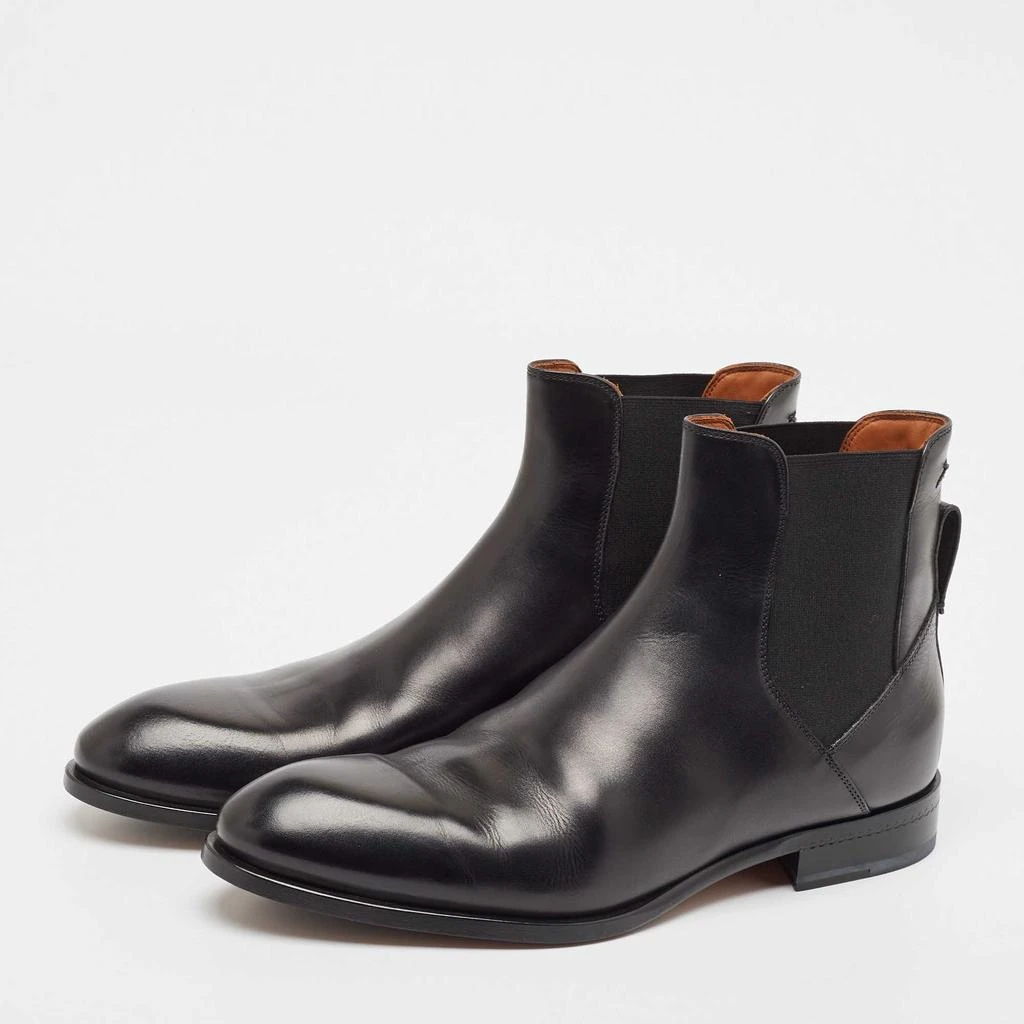 Ermenegildo Zegna Ermenegildo Zegna Black Leather Vienna Blake Chelsea Boots Size 43 2