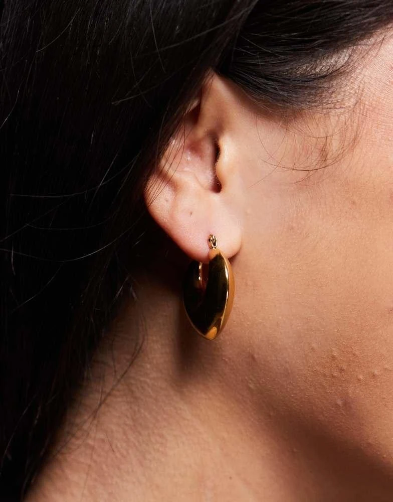 8 Other Reasons 8 Other Reasons teardrop chunky hoop earrings in 18k gold plated 4