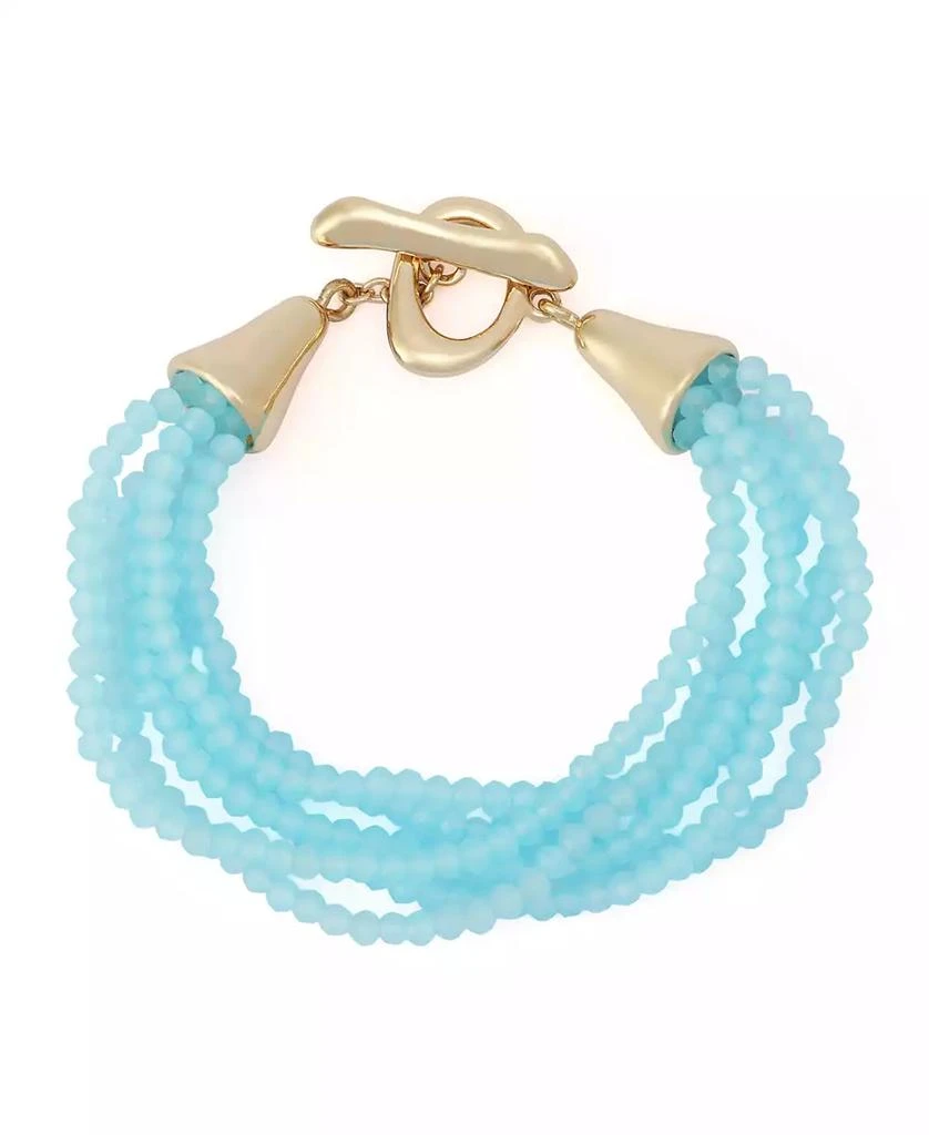 Robert Lee Morris Faux Stone Seed Bead Layered Bracelet