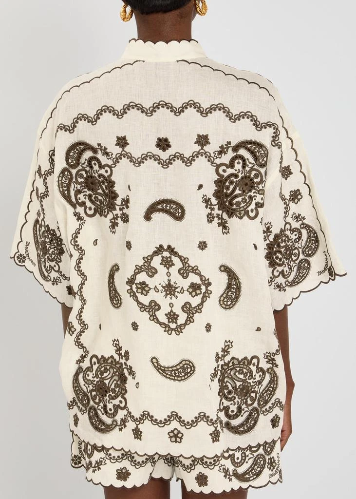 Zimmermann Ascension Embroidered linen shirt 3
