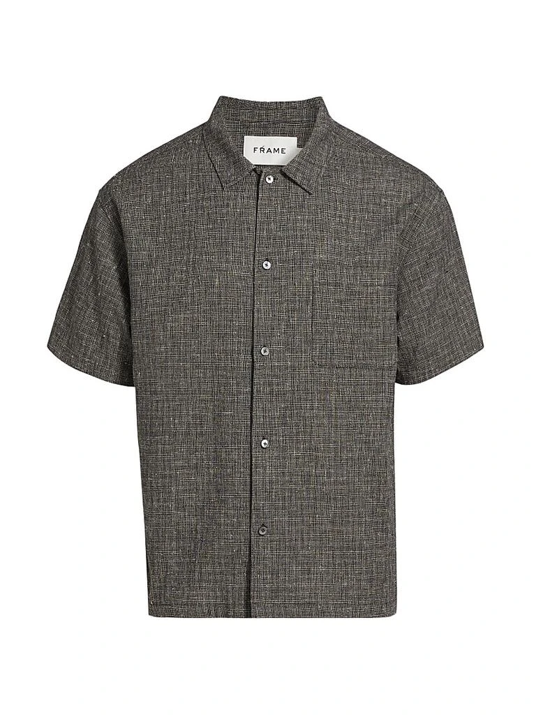 FRAME Cotton & Linen Button-Front Shirt 1