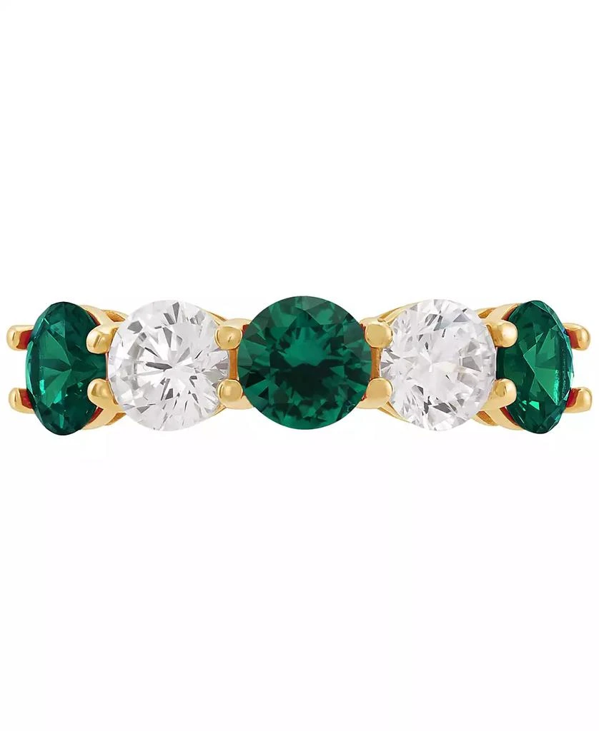 Grown With Love Lab Grown Emerald (1-1/3 ct. t.w.) & Lab Grown Diamond (1 ct. t.w.) Five Stone Ring in 14k Gold (Also in Lab Grown Ruby & Lab Grown Sapphire) 6